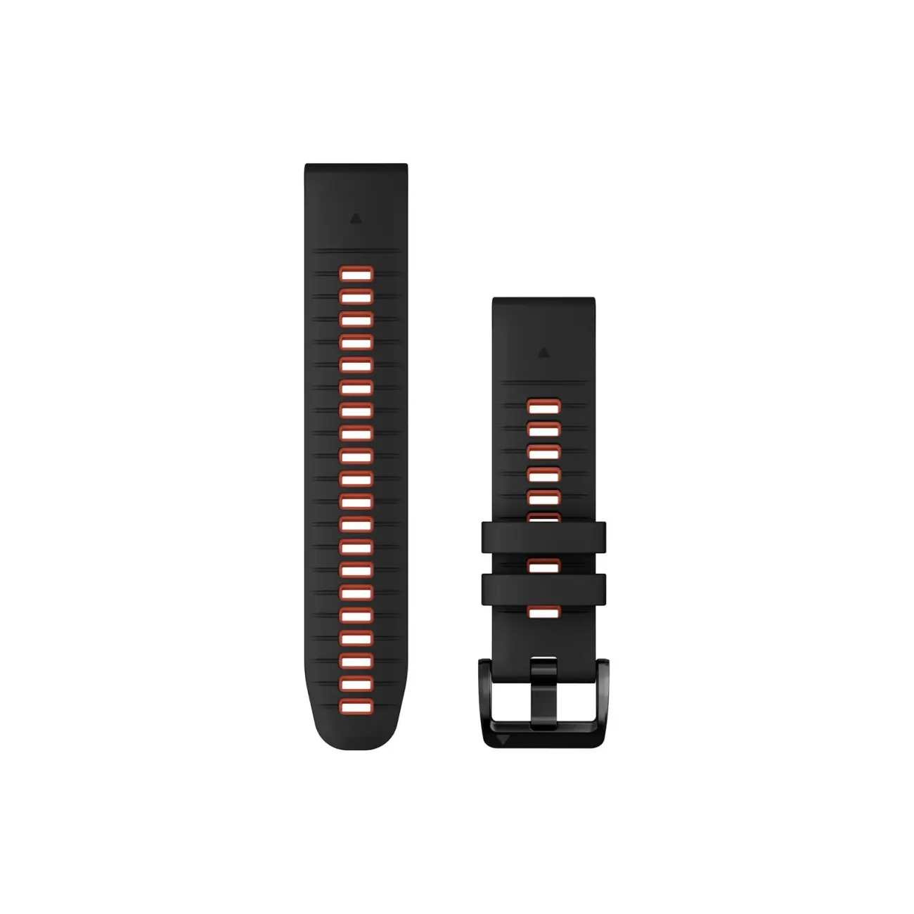 Garmin QuickFit 22 Watch Bands, Black/Flame Red Silicone (010-13280-06)