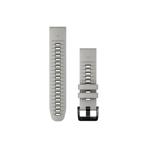 Garmin QuickFit 22 Watch Bands, Fog Gray/Moss Silicone