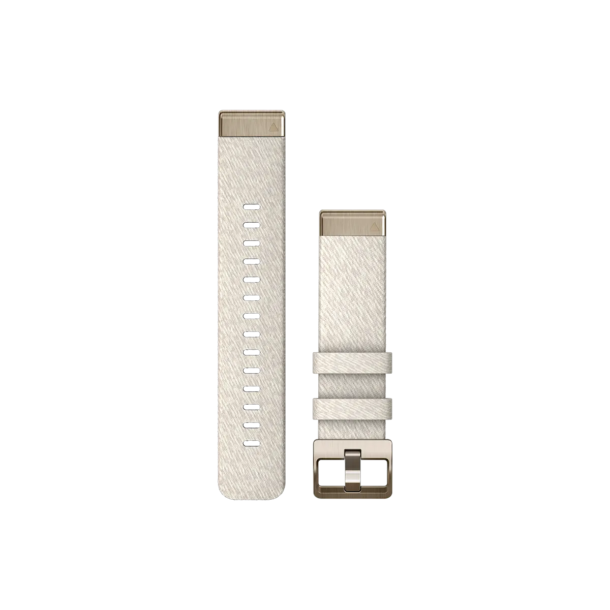 Garmin QuickFit 20 Watch Bands, Cream Heathered Nylon with Cream Gold Hardware (010-13102-07)