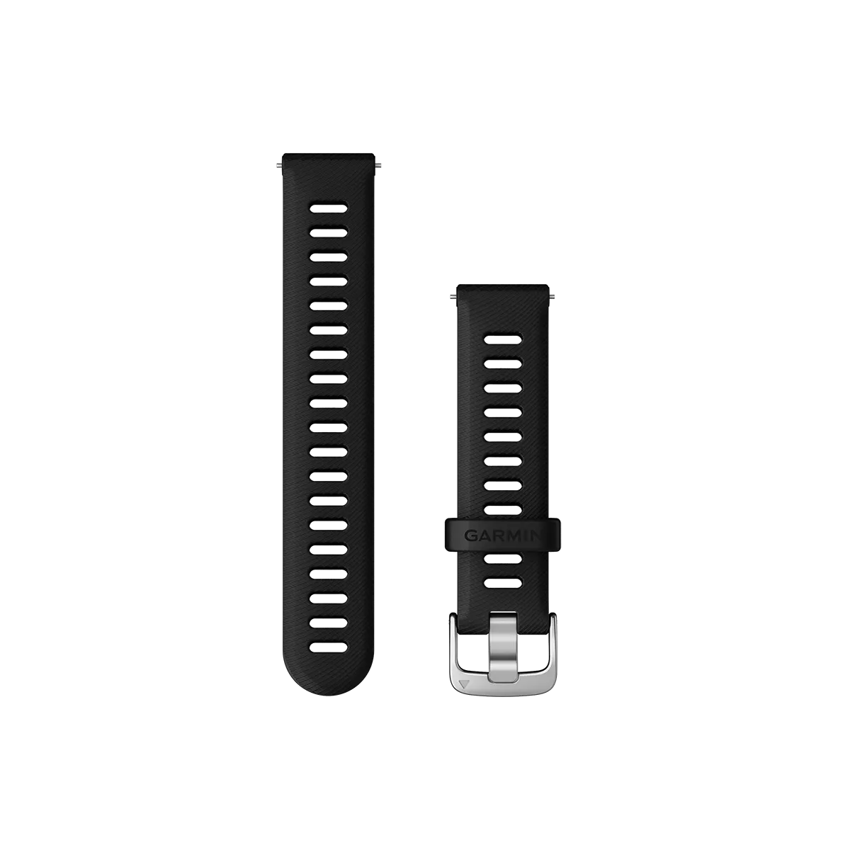 Quick Release Bands (18 mm), Black with Silver Hardware