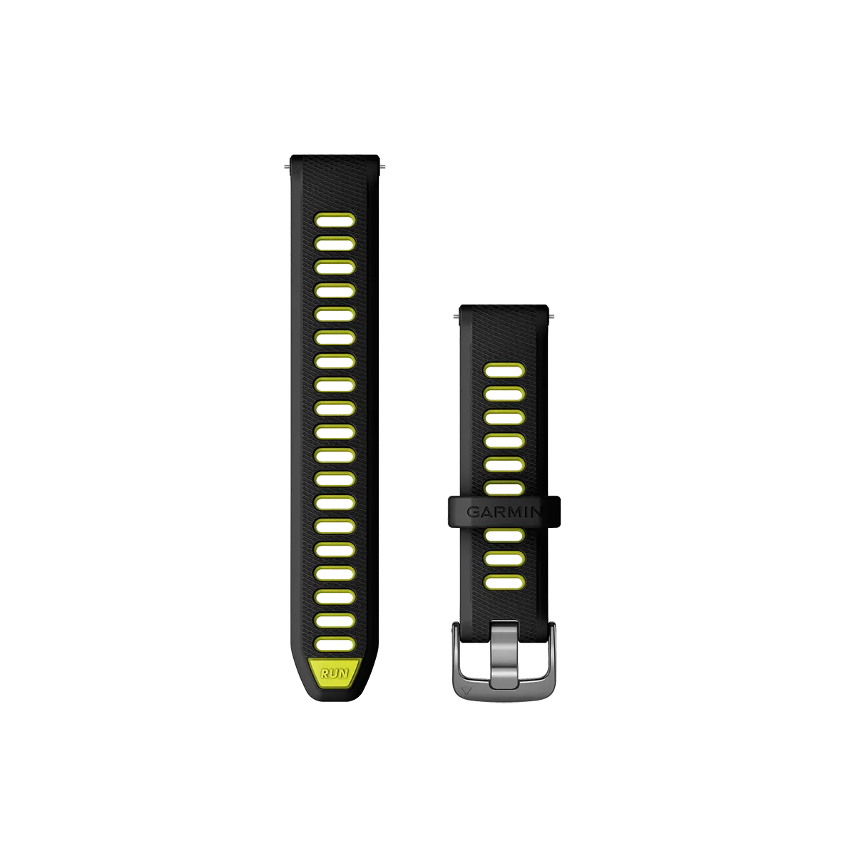 Quick Release Bands (18 mm), Black/Amp Yellow with Slate Hardware