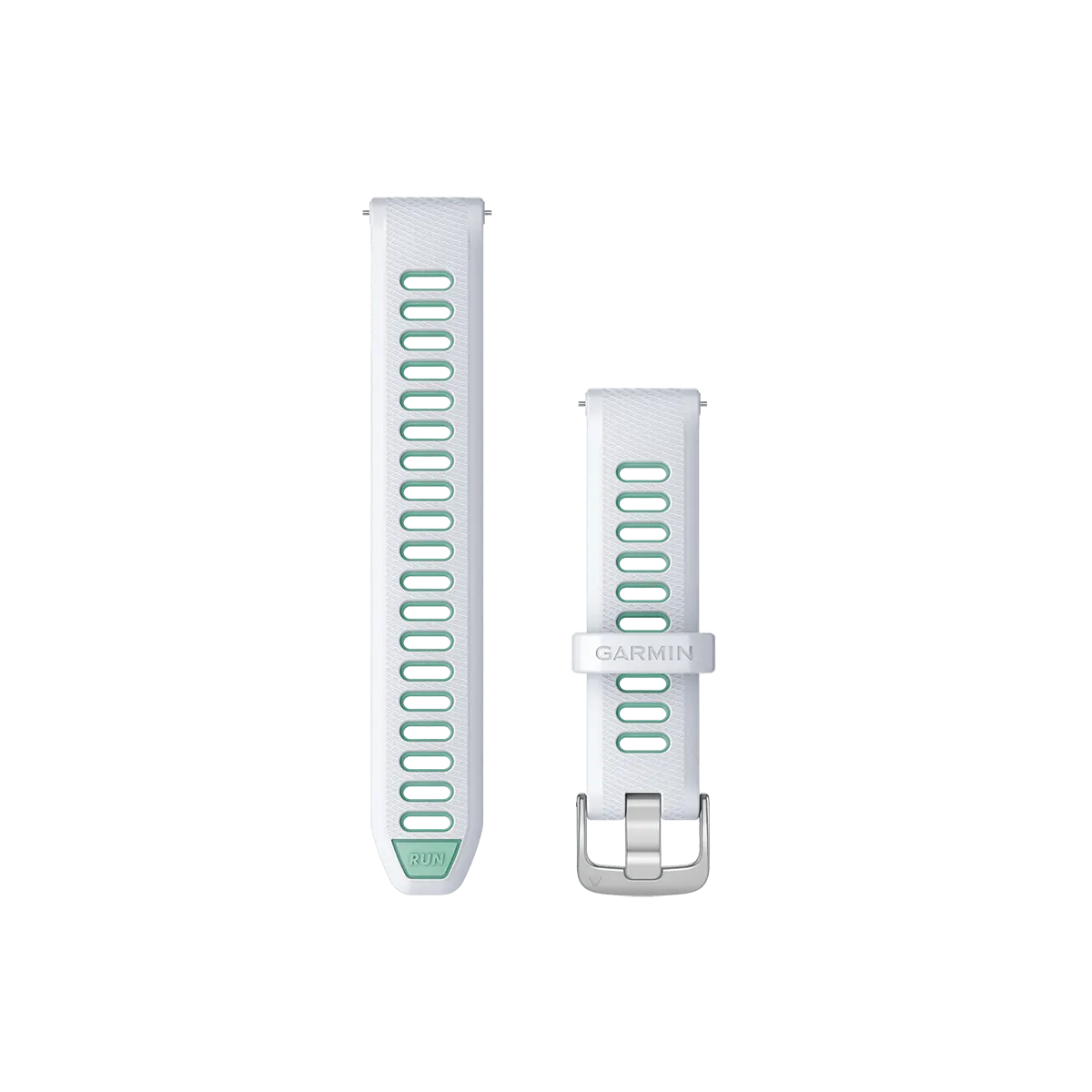 Quick Release Bands (18 mm), Whitestone/Neo Tropic with Silver Hardware