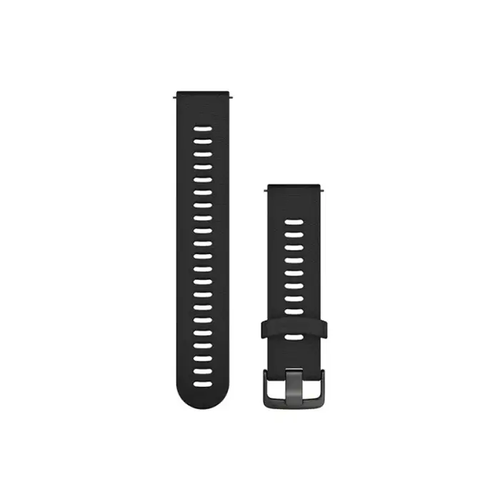 Quick Release Bands (20 mm), Black with Slate Hardware