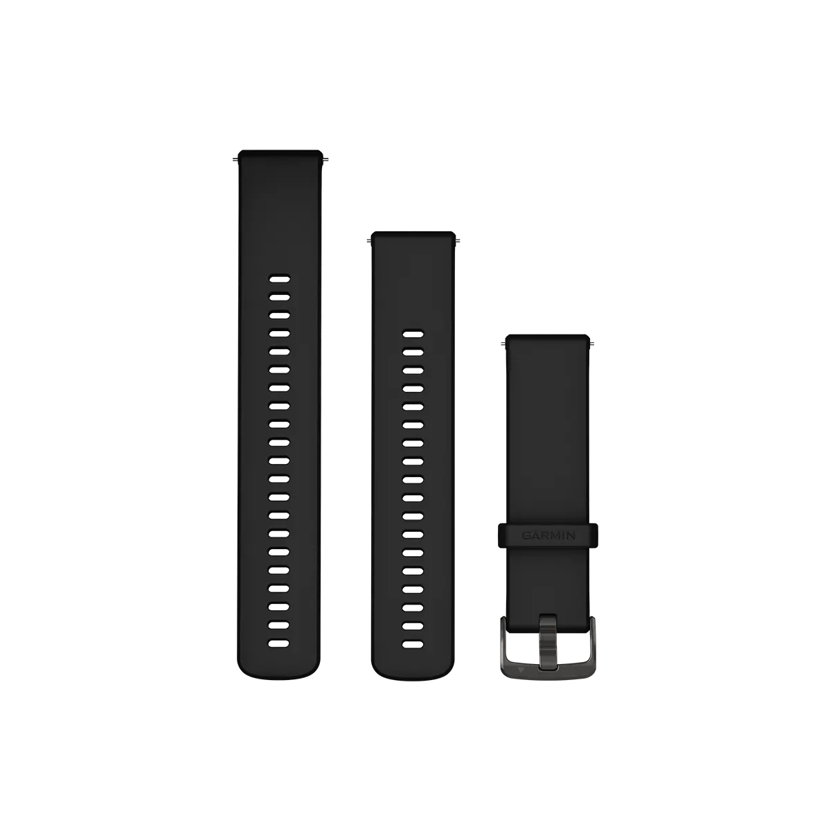Quick Release Bands (22 mm), Black with Slate Hardware