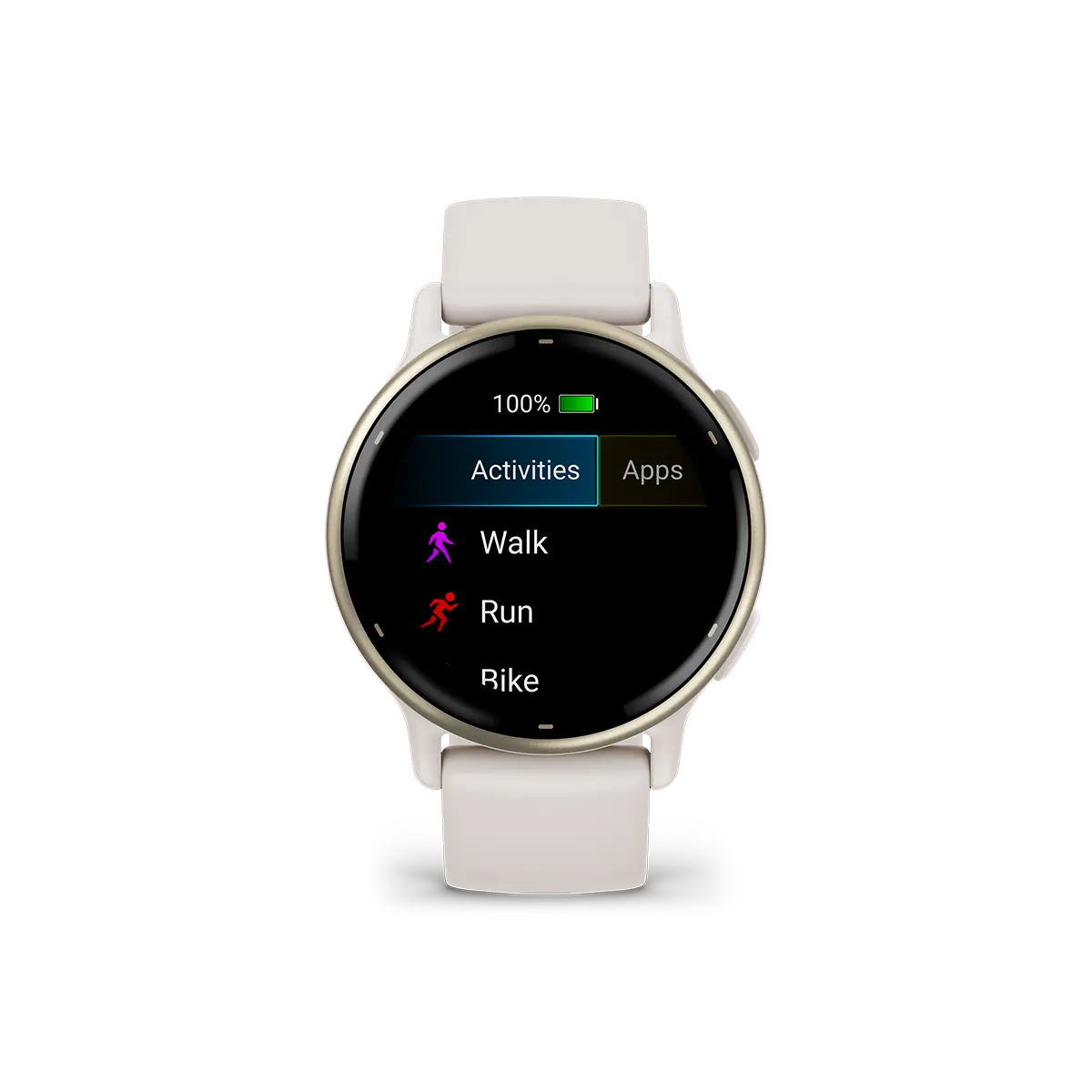 Garmin vivoactive 5 in ivory activities page