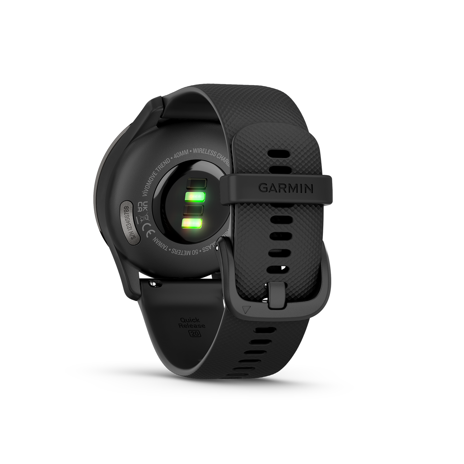 Garmin vivomove Trend in black back side