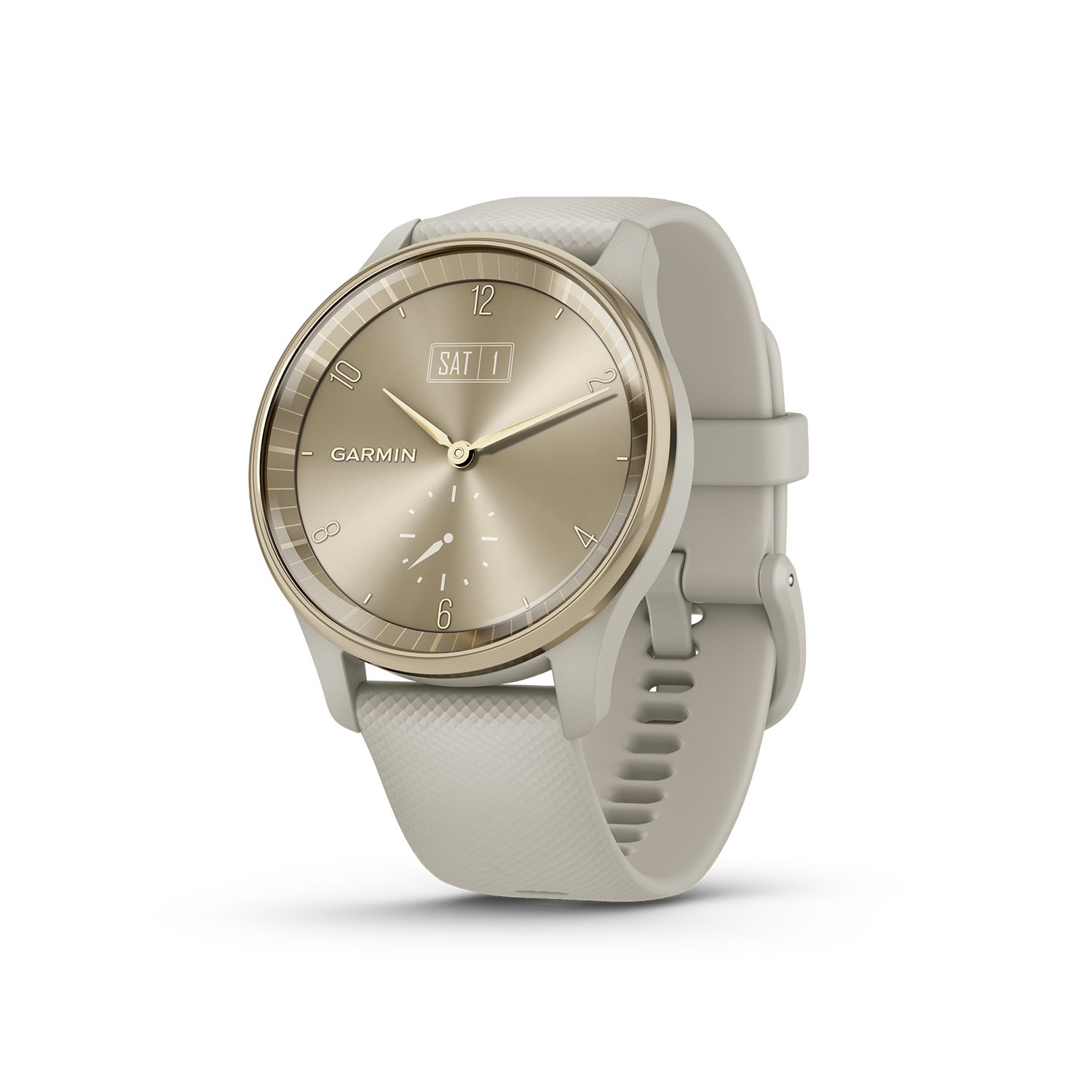 Garmin vivomove Trend in gold left angled view