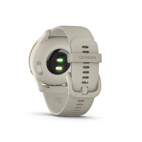 Garmin vivomove Trend in gold back side with heart rate