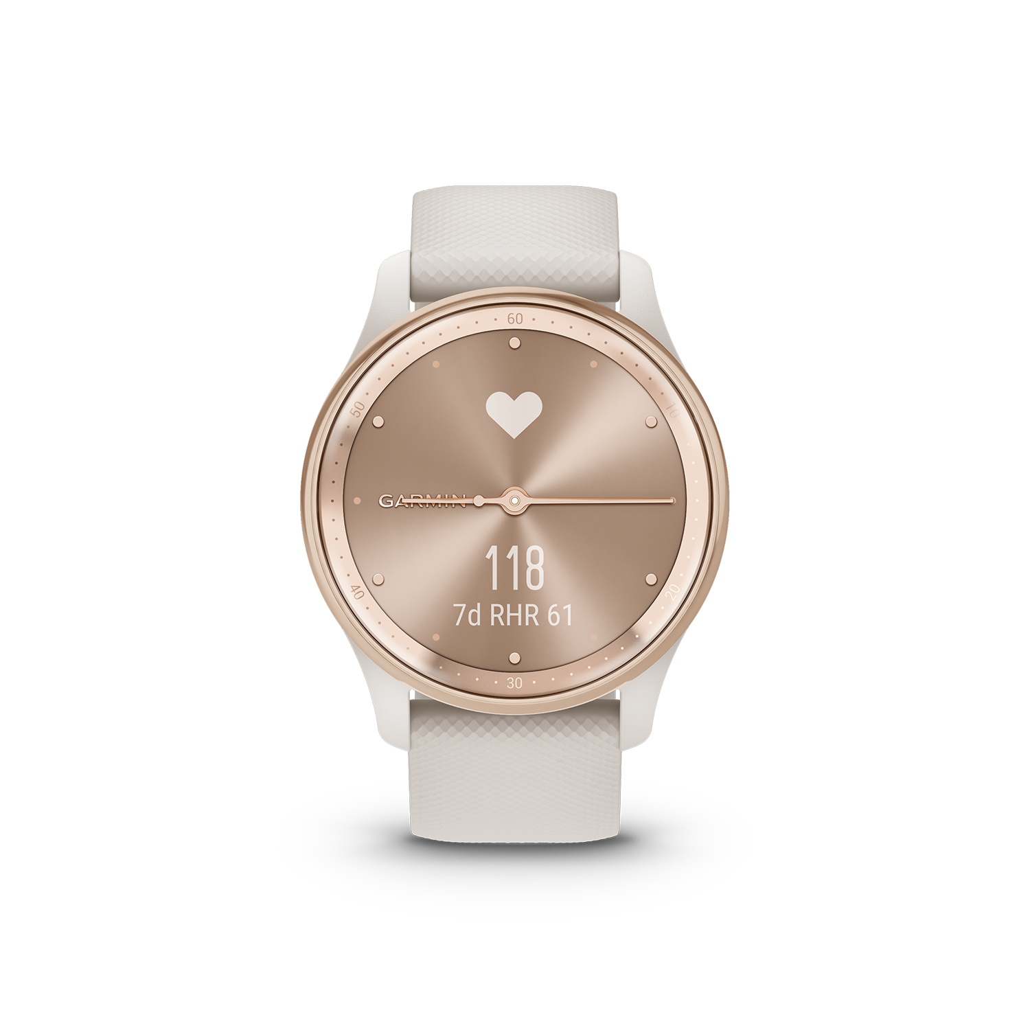 Garmin vivomove Trend in peach heart rate