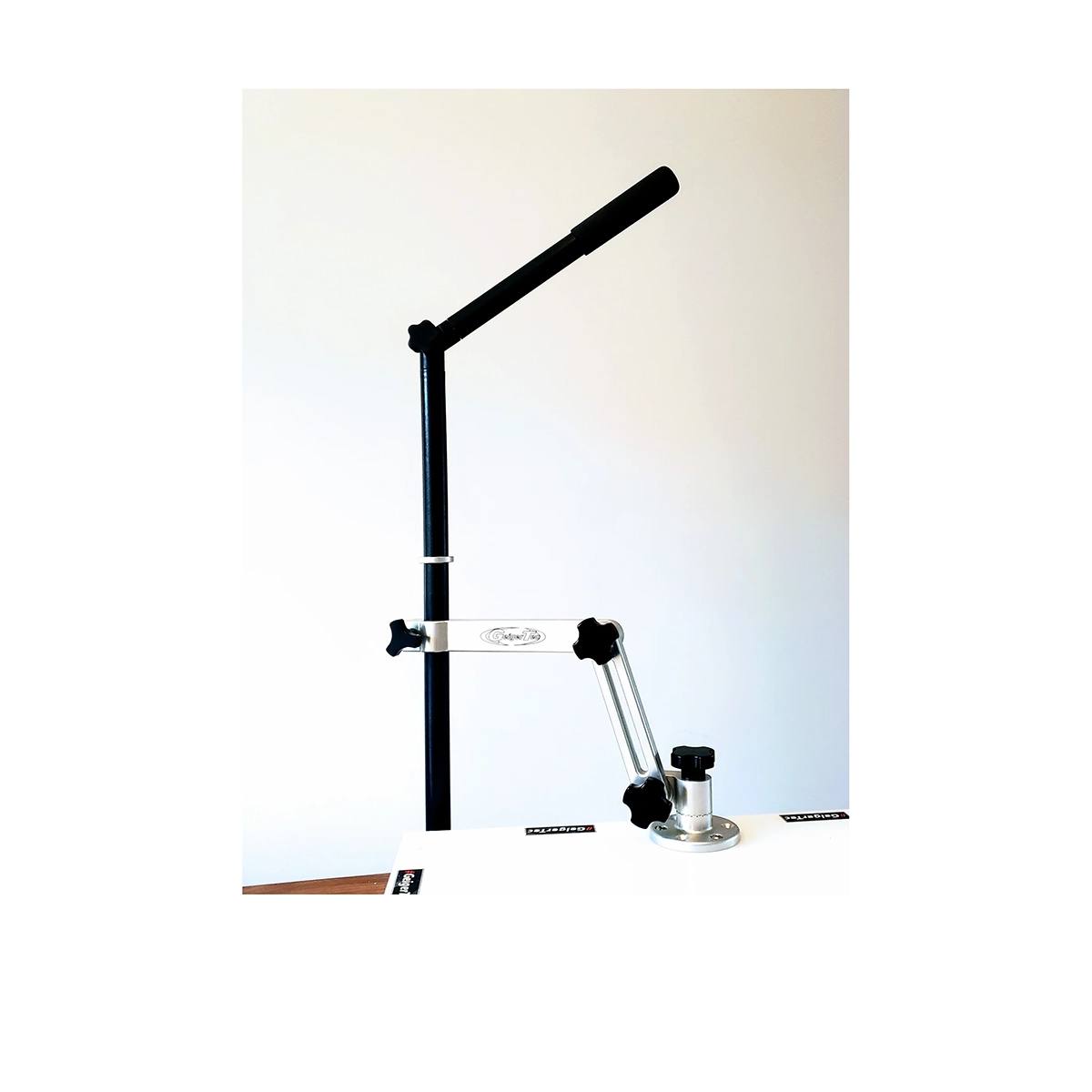 Geigertec Forward Facing Sonar Mount with Pole attached to desk
