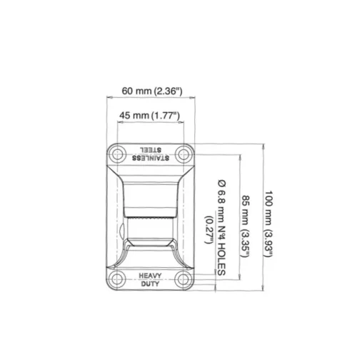Glomex RA116SS mount specs