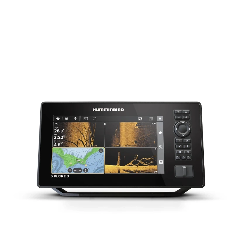 Humminbird XPLORE 9 split screen