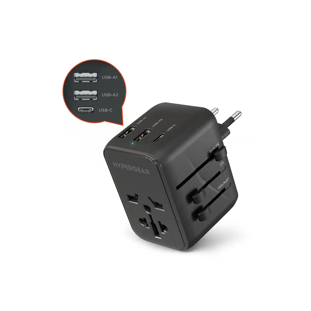 Hypergear WorldCharge Universal Travel Adapter