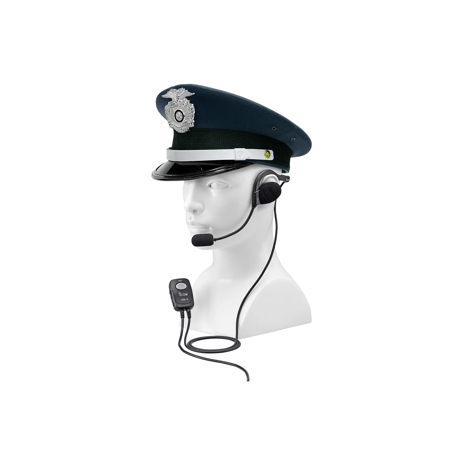 Icom HS-95 Behind-the-head headset displayed on head