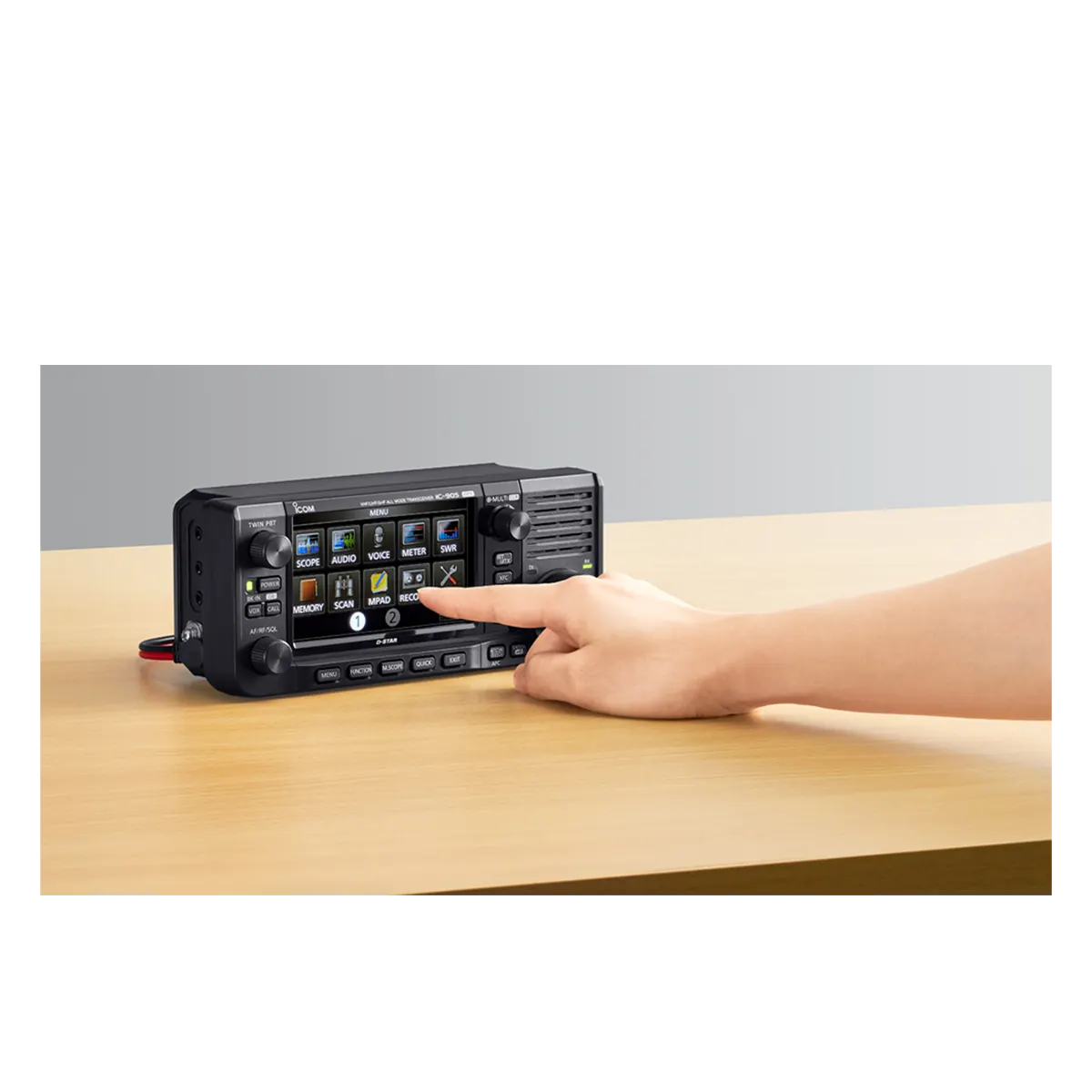 Icom IC-905 being used on desk