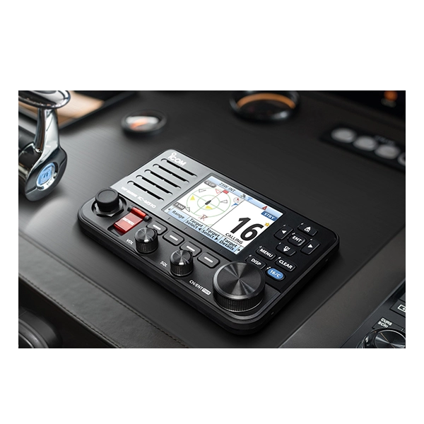 Icom IC-M510 EVO marine transceiver mounted on boat