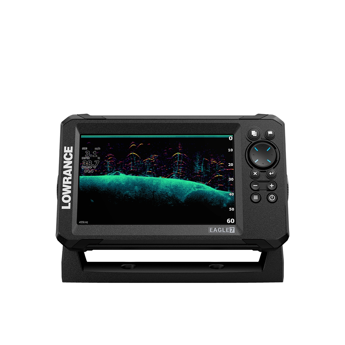 Lowrance Eagle 7 sonar fish finder screen