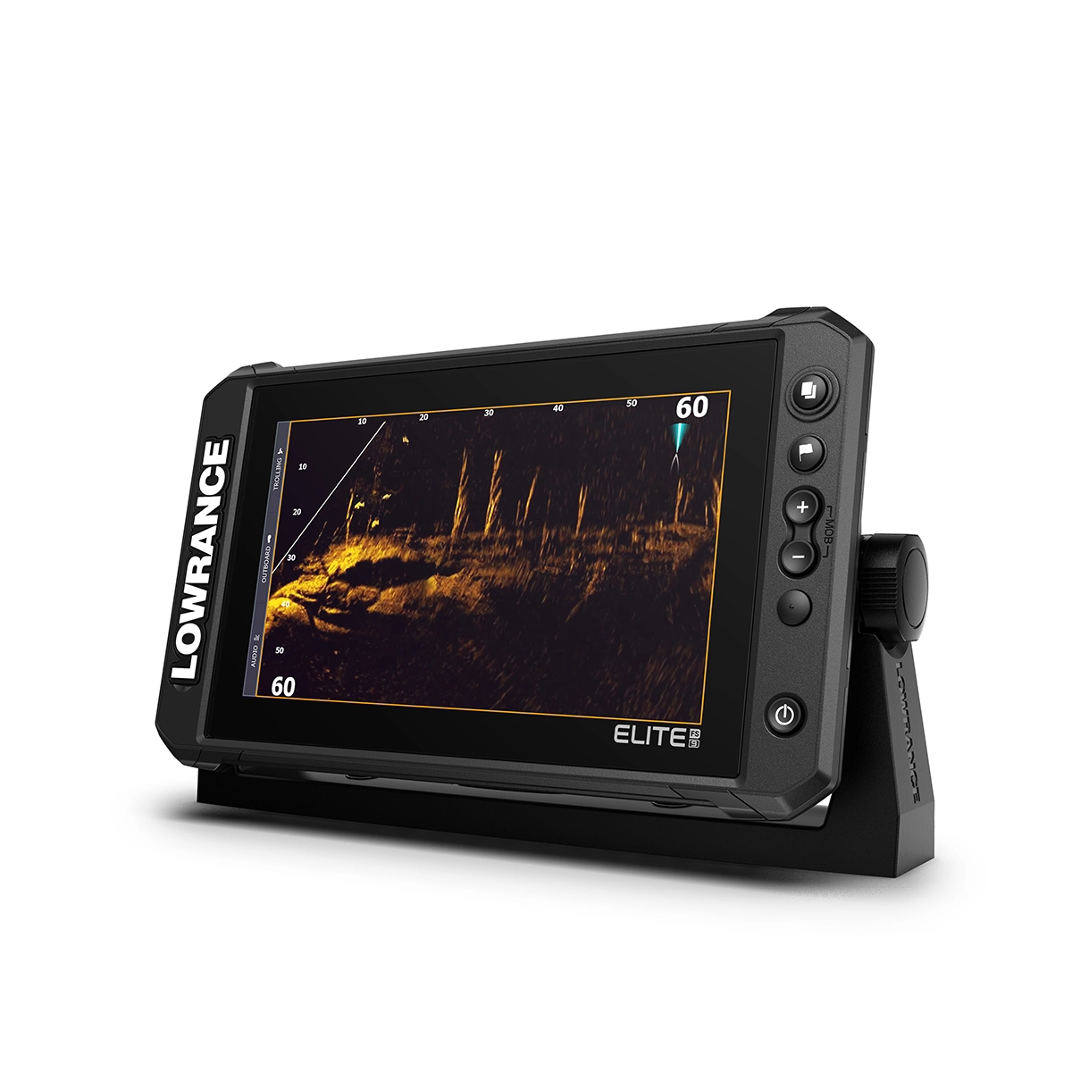 Lowrance ELITE FS 9 left angled view with active imaging