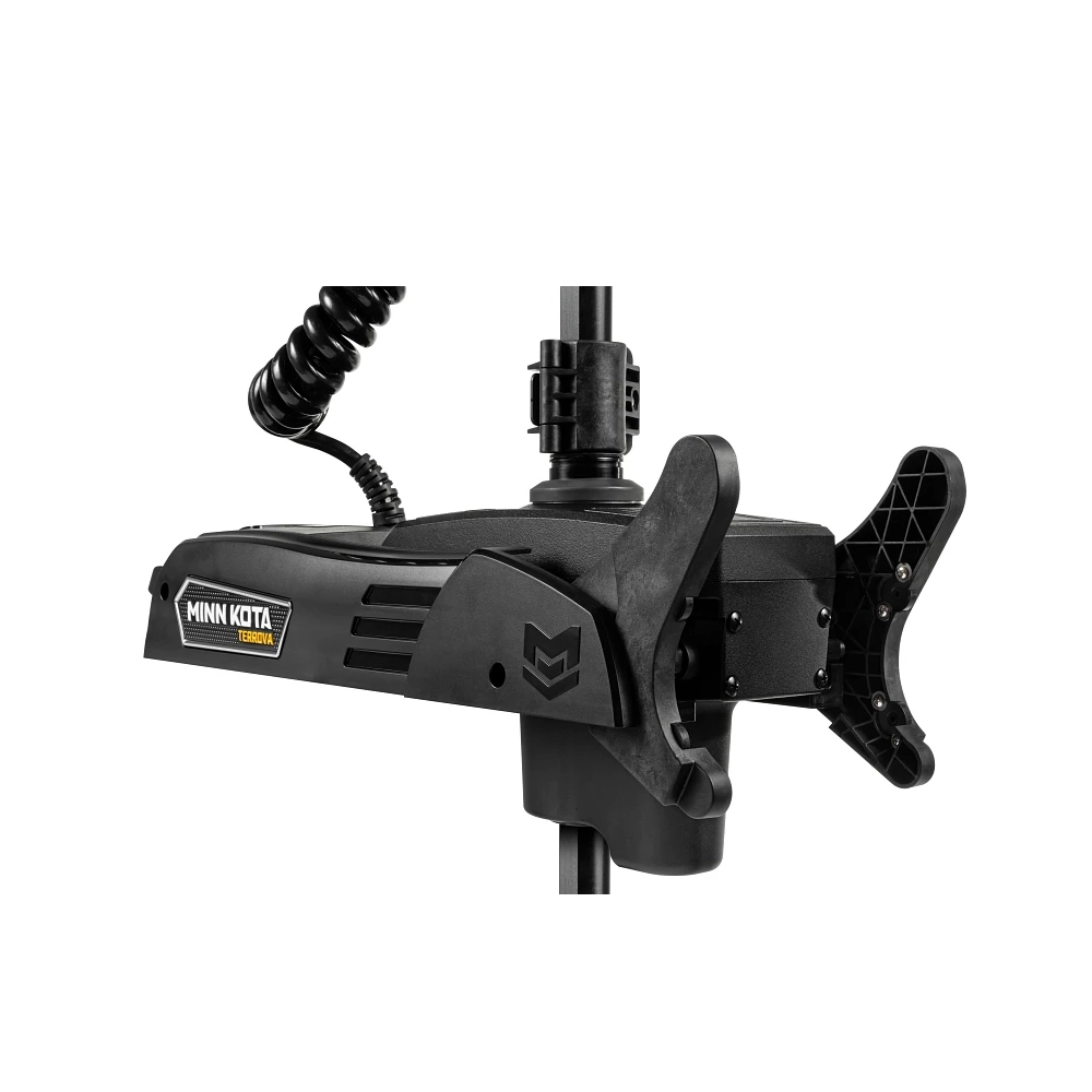Close-up of Minn Kota Terrova QUEST trolling motor electric boat motor for angler fishing