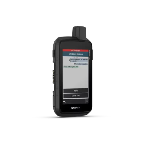 Garmin Montana 700i with angled right with SOS message communication