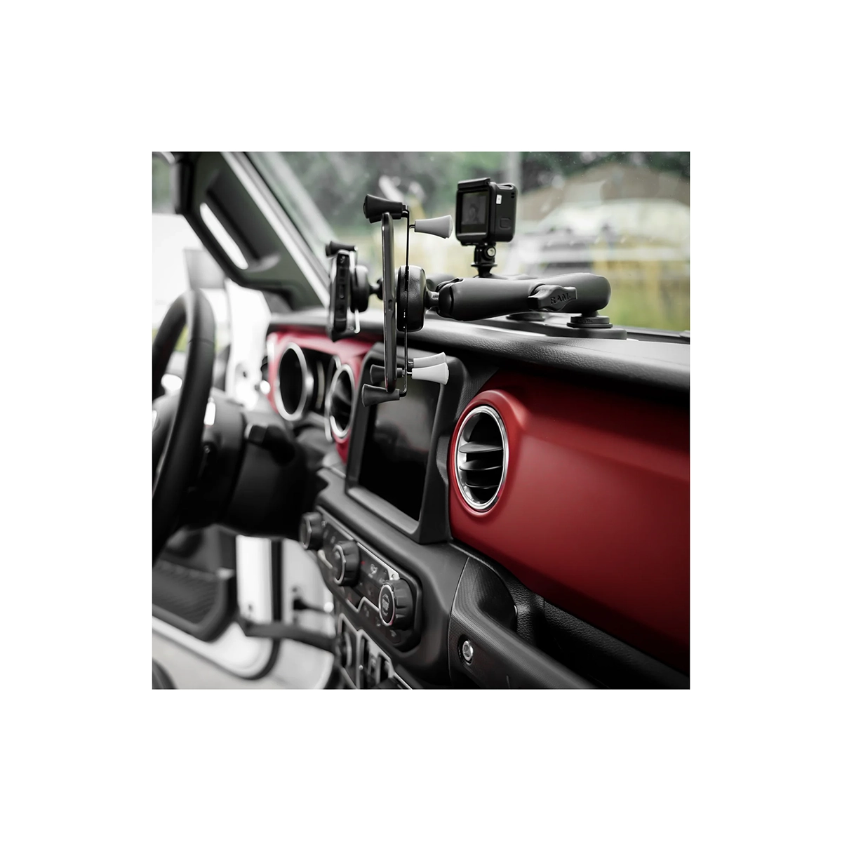 RAM-DT-204-TRACK-A12U installed with other mounts