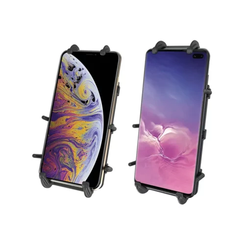 RAM-HOL-PD4U: RAM Quick-Grip XL Large Phone Holder with phone inside