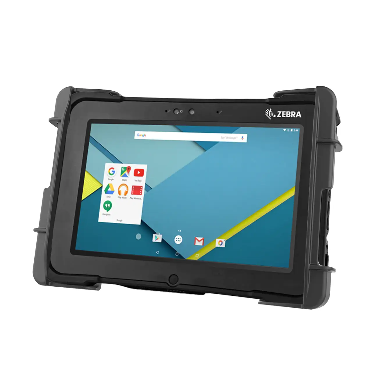 RAM-HOL-TAB19U: RAM Tab-Tite Holder for 10”-11” Rugged Tablets sideways with tablet inside
