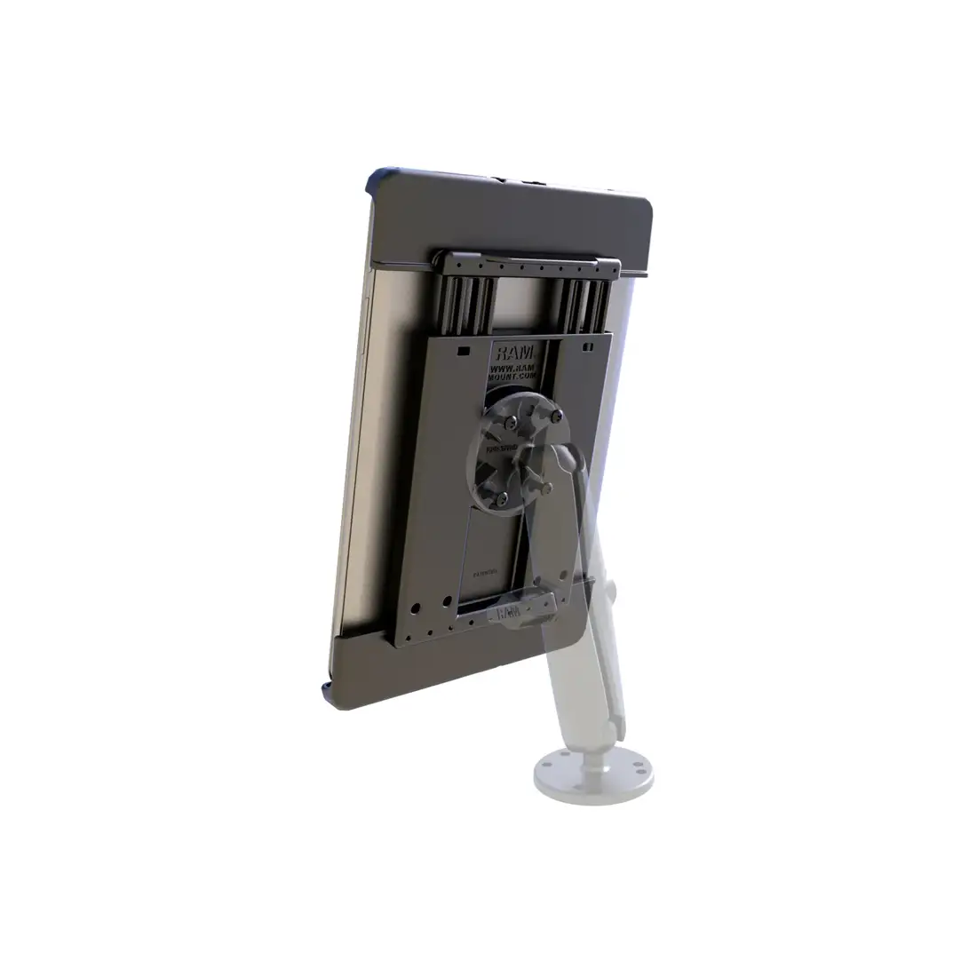 RAM-HOL-TAB28U: RAM Tab-Tite Spring Loaded Holder for 9.7" Tablets back view
