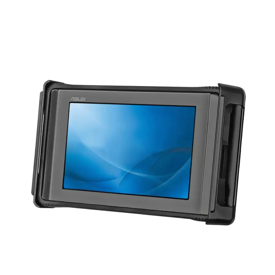 RAM-HOL-TAB4U: RAM Tab-Tite Spring Loaded Holder for 7"-8" Tablets with Cases with tablet inside sideways