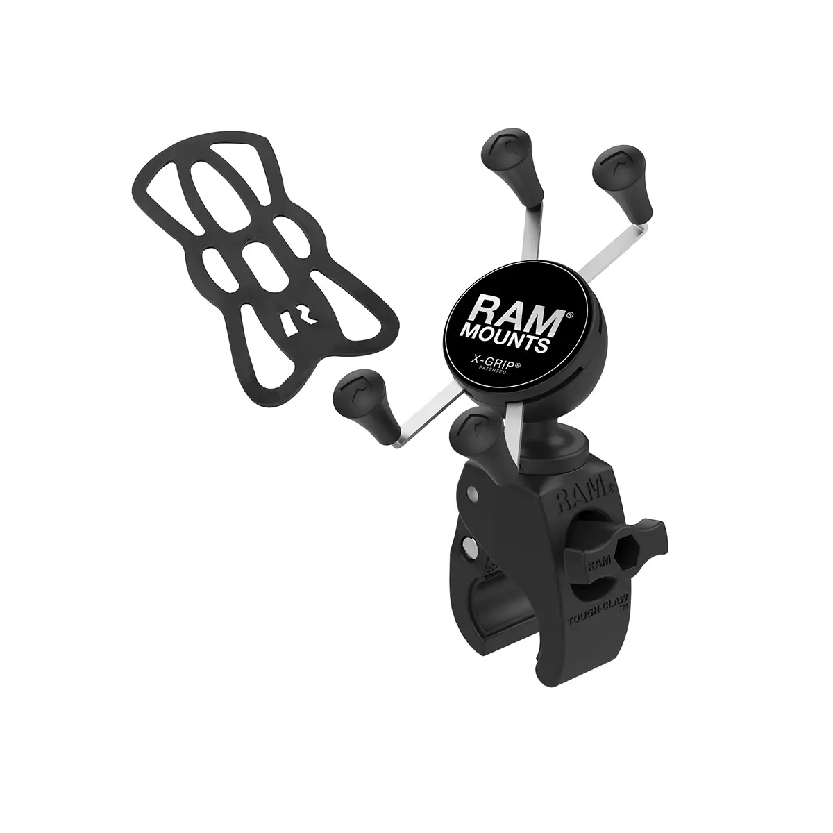 RAM-HOL-UN7-400U: RAM X-Grip Phone Mount with RAM Snap-Link Tough-Claw with tether