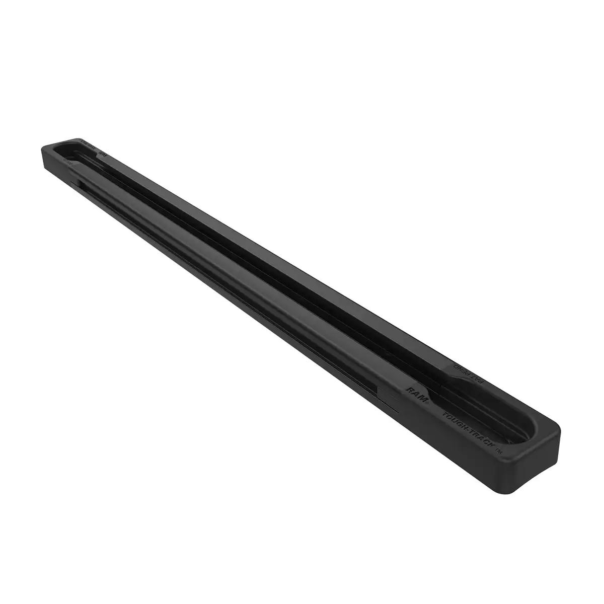 RAM-TRACK-EXA-9BU: 9" Modular Aluminum Black RAM Tough-Track left view