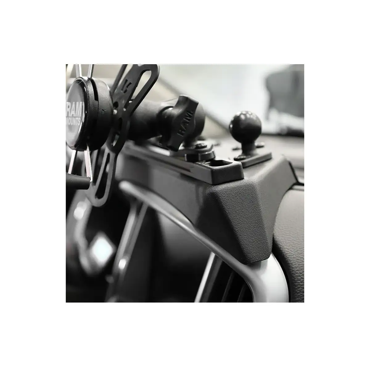 RAM-TRACK-EXA-9BU: 9" Modular Aluminum Black RAM Tough-Track in track