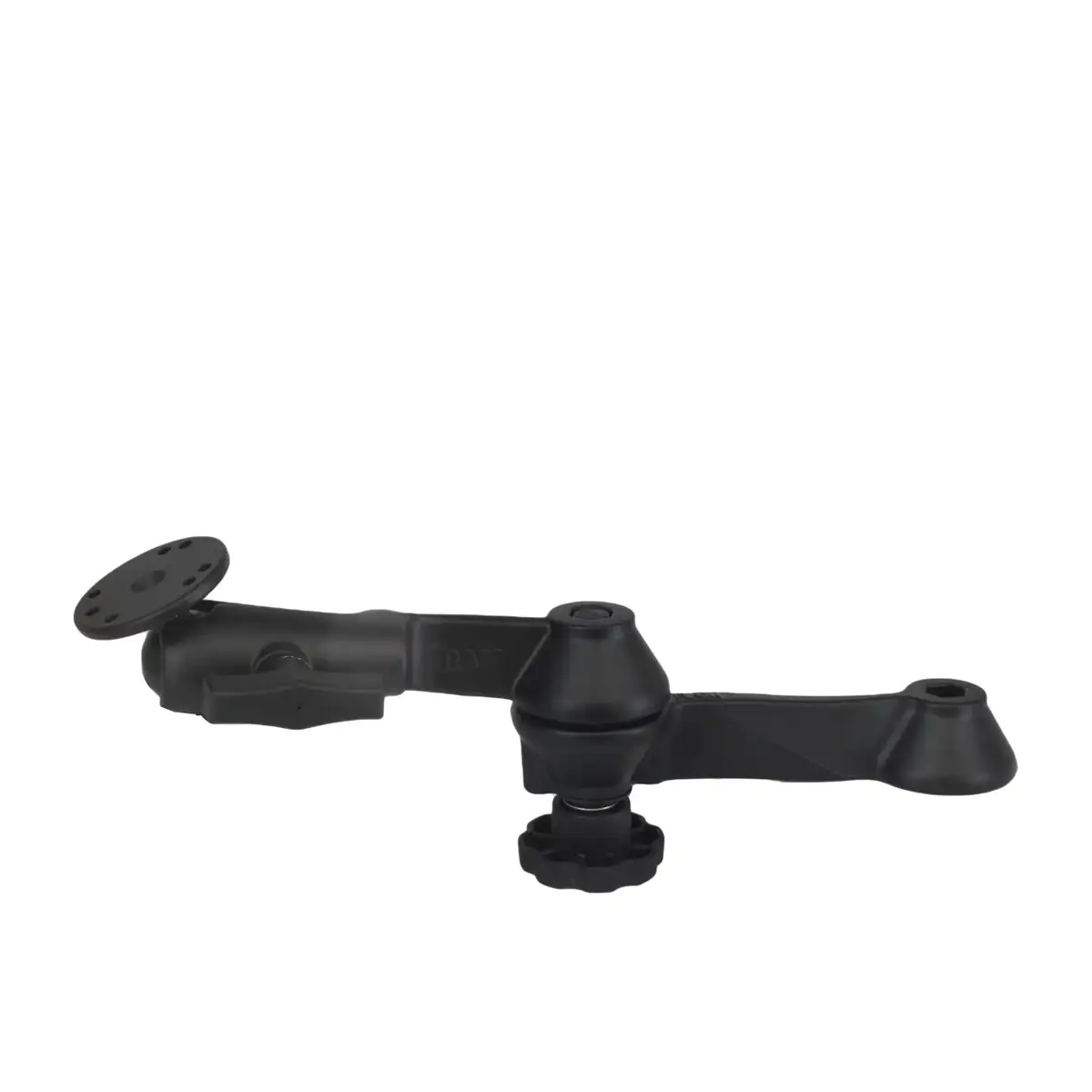 RAM-VB-109-1U: RAM 12" Long Double Swing Arm with Round Plate