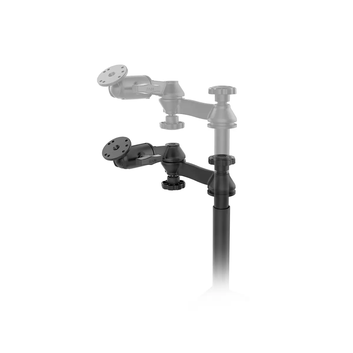 RAM-VB-178A-SW2: RAM No-Drill™ Mount for '12-23 RAM 2500-5500 arm movement up and down