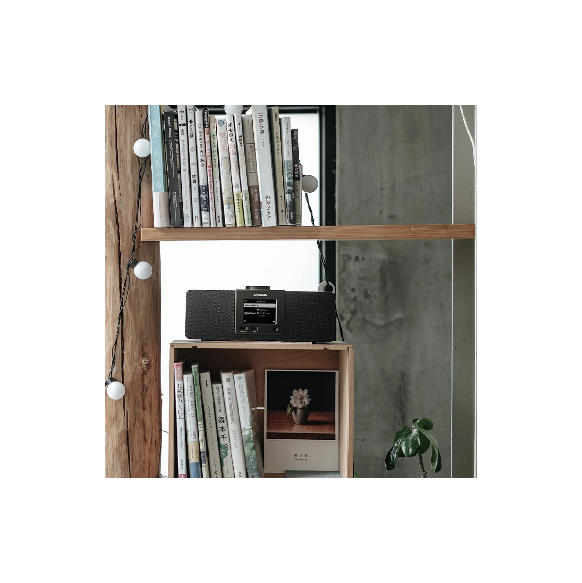 Sangean WFR-32 on top of shelf