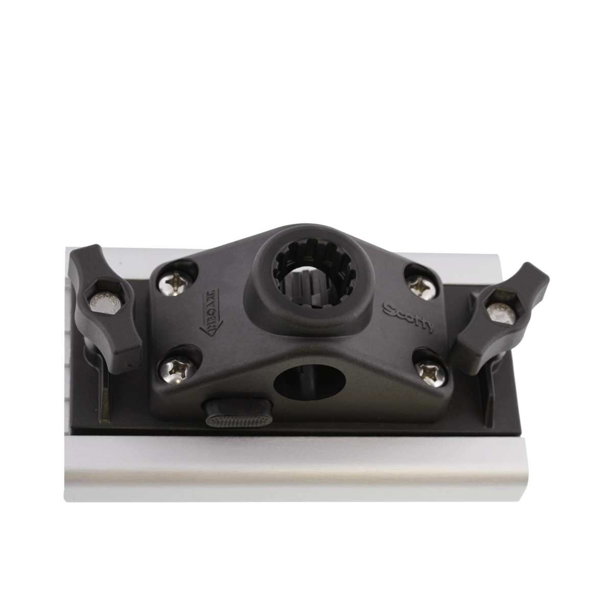 Scotty 340L 3″ Gunnel Track Mount in track top view
