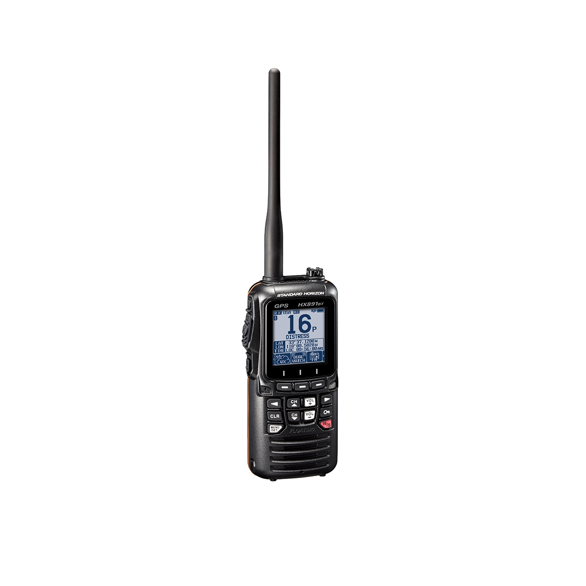 Standard Horizon HX891BT right angled view