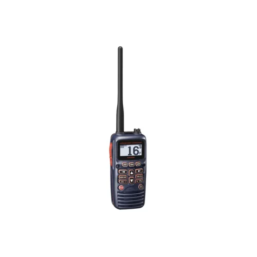Standard Horizon HX320 6W Compact Floating Marine Handheld Transceiver angled right