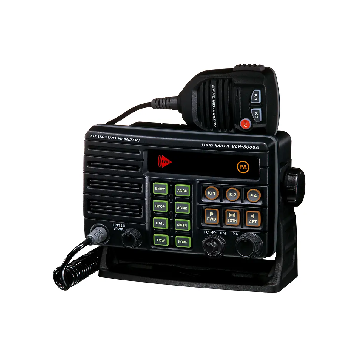 Standard Horizon VL-H3000A Loud Hailer left angled