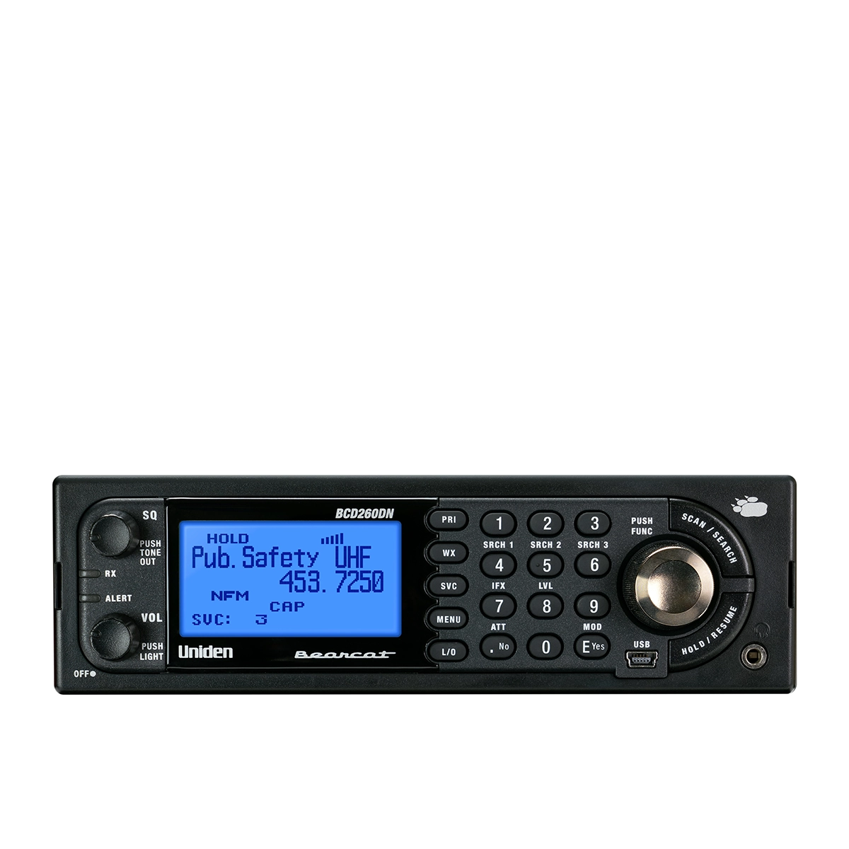Uniden BCD260DN scanner front view