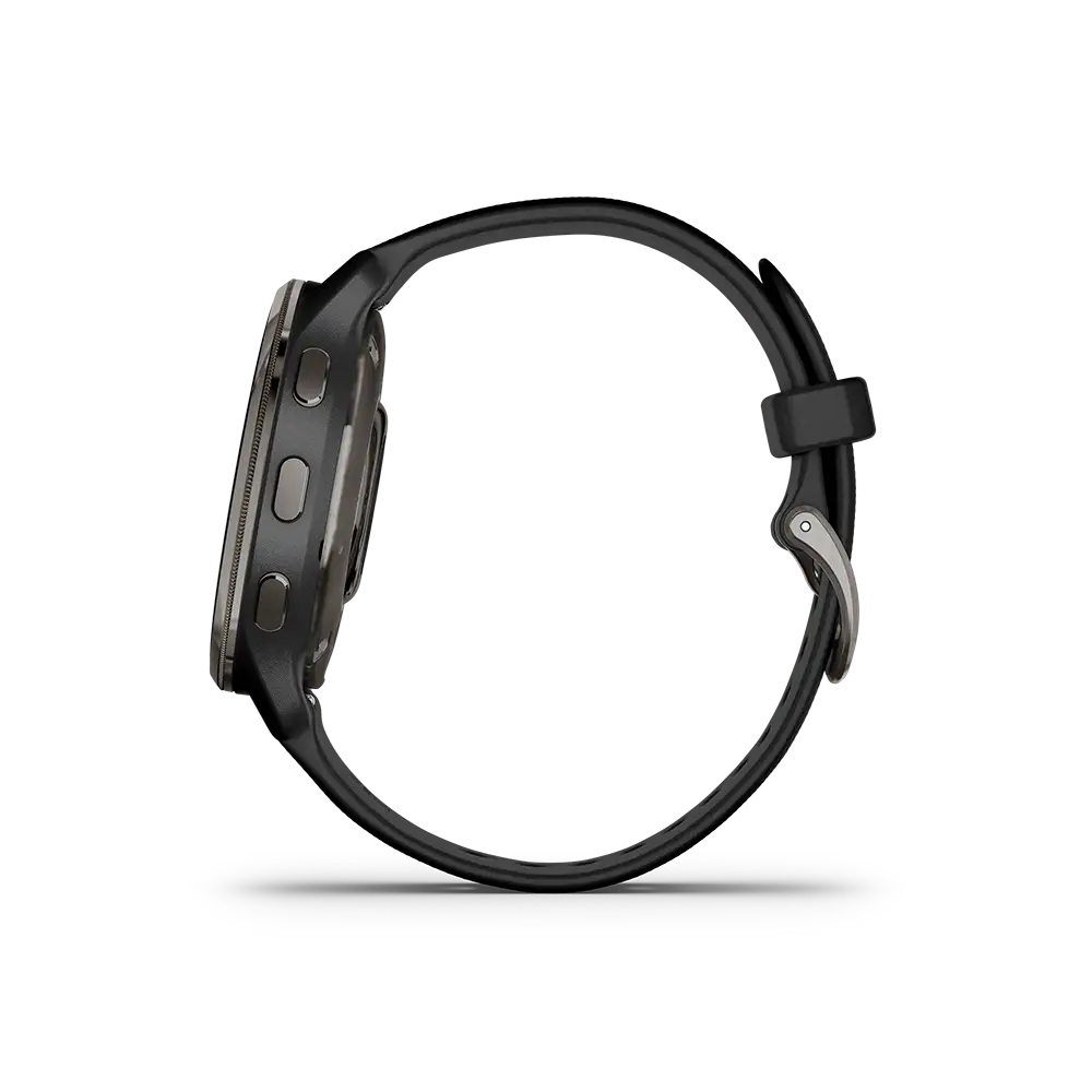 Garmin Venu 2 Plus in black left side with buttons