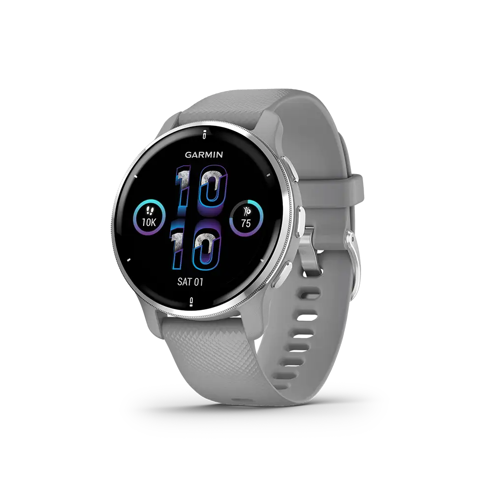 Garmin Venu 2 Plus in grey homescreen