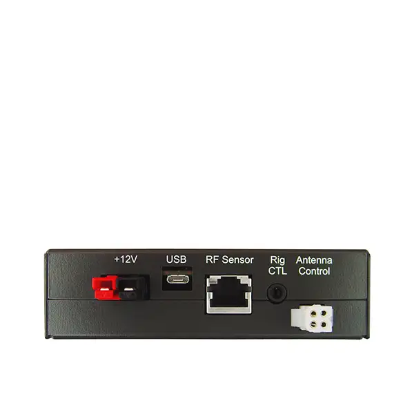 West Mountain Radio TARGETuner Controller Unit side view with connections