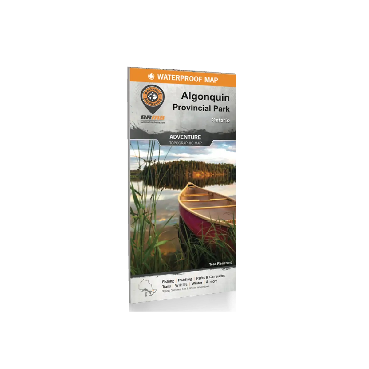 Backroad Maps - Folded Waterproof Adventure Maps Algonquin Provincial Park cover