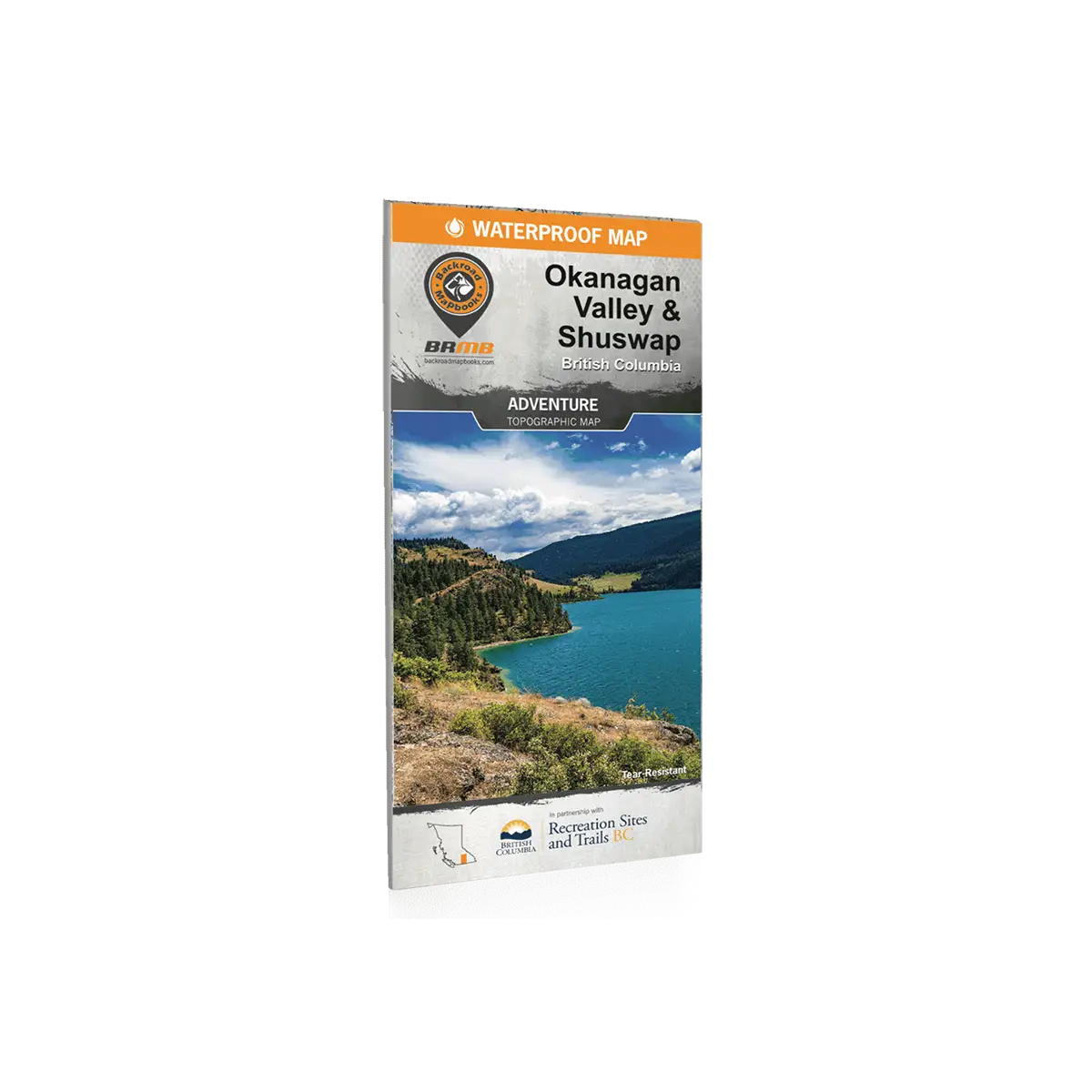 Backroad Maps - Folded Waterproof Adventure Maps Okanagan Valley and Shuswap cover