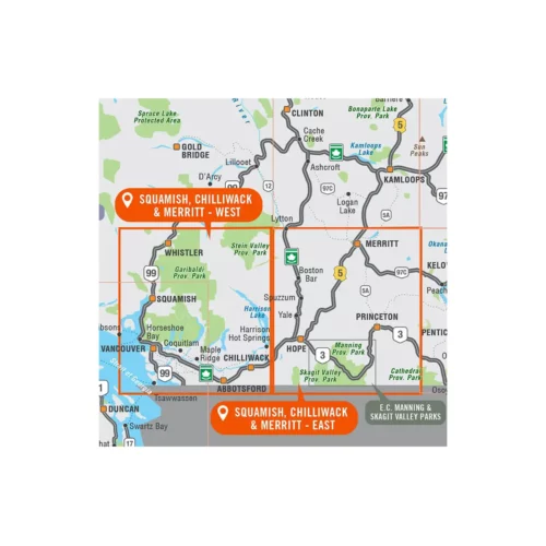 Backroad Maps - Folded Waterproof Adventure Maps Squamish, Chilliwack and Merritt area covered