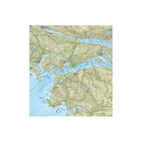 Backroad Maps - Folded Waterproof Adventure Maps Vancouver Island North map segment