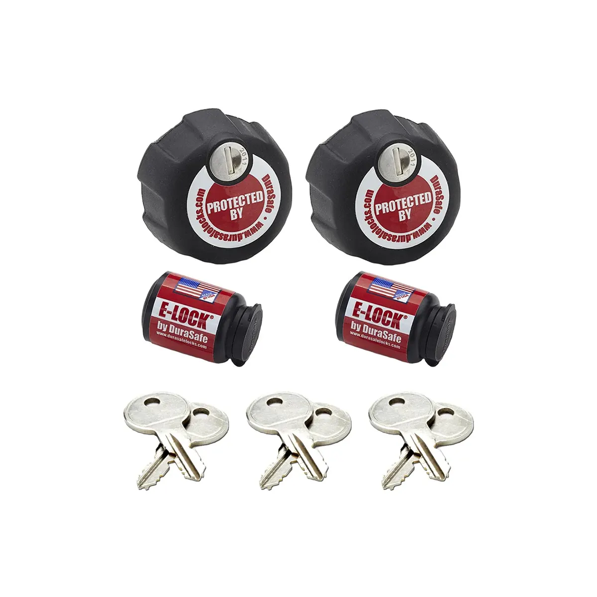 DuraSafe 2-E-LOCK®s and 2-Swivel Mount Locks set