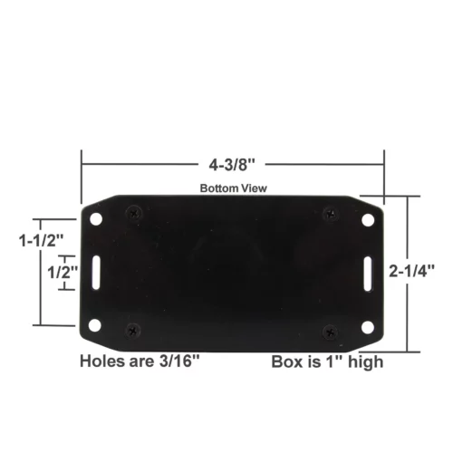 DX Engineering Transceiver Key Line Splitter back view with specs