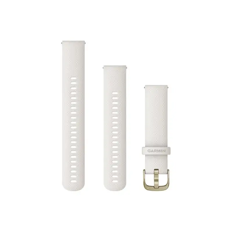 Garmin Quick Release Bands (20mm) - Ivory Silicone with Cream Gold Hardware